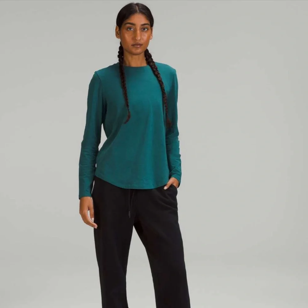 Lululemon Love Long Sleeve Shirt Jasper Green 18 - Picture 3 of 8
